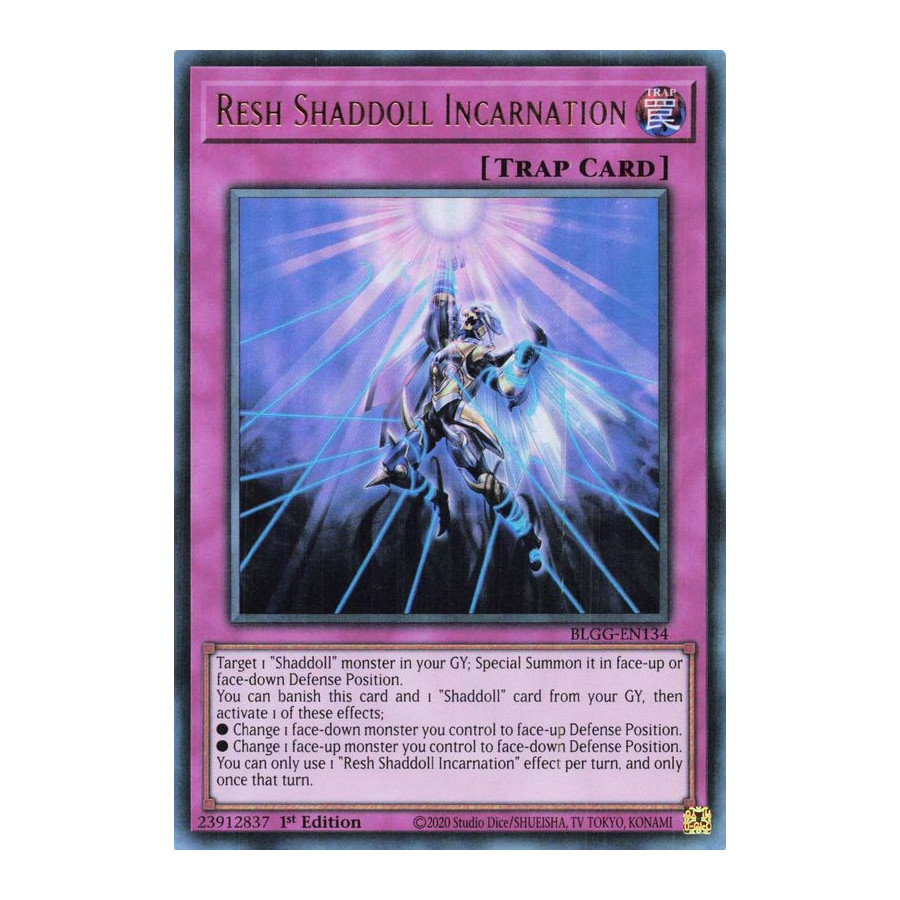 Yu-Gi-Oh TCG BLGG-EN134 UR Resh Shaddoll Incarnation Battles of Legend: Glorious Gallery