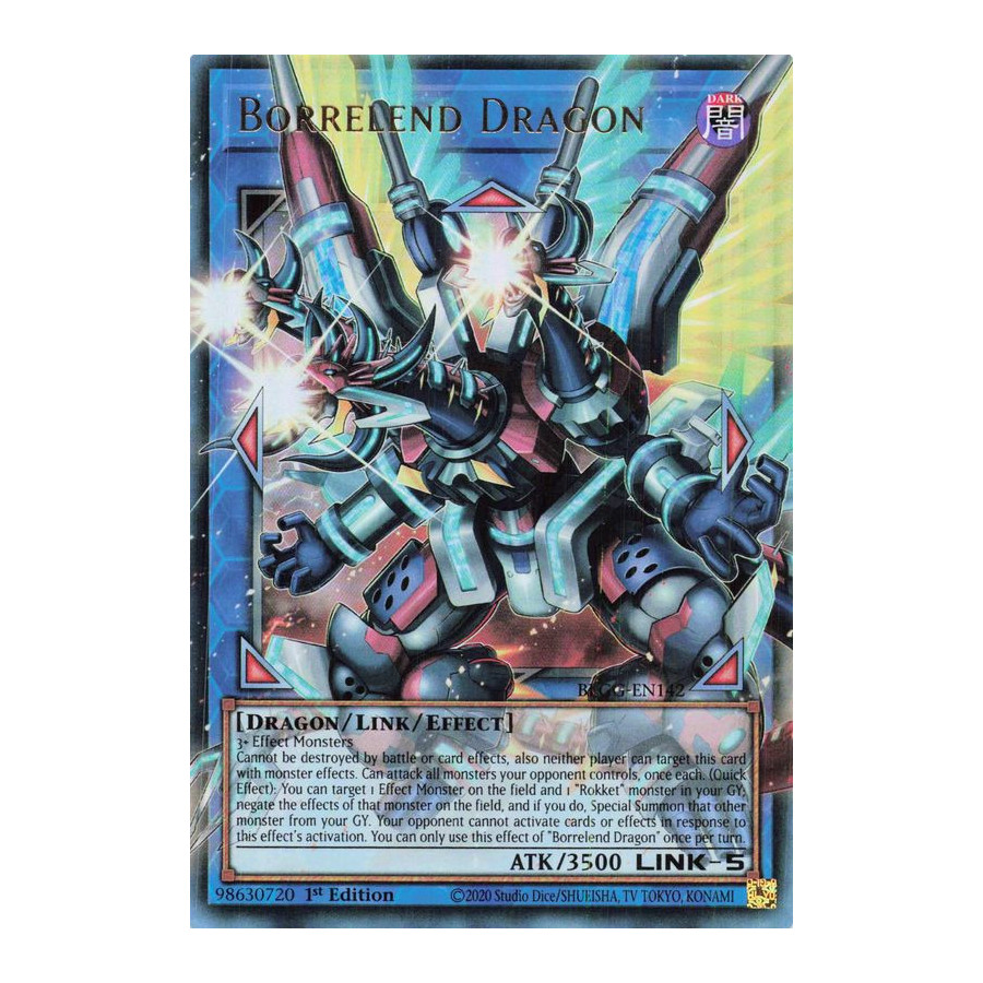 Yu-Gi-Oh TCG BLGG-EN142 UR Borrelend Dragon (extended art) Battles of Legend: Glorious Gallery