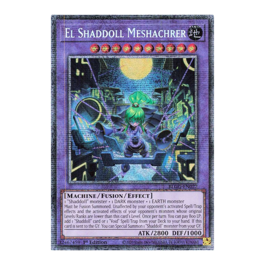 Yu-Gi-Oh TCG BLGG-EN022 STAR El Shaddoll Meshachrer Battles of Legend: Glorious Gallery