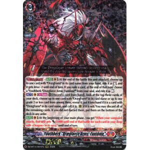 Vanguard TCG card DZ-BT14/001EN RRR Youthberk Drægforce Arms: Fantôme Envoys of the Crimson Moon