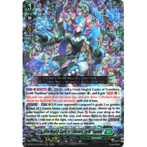 Vanguard TCG card DZ-BT14/016EN RRR Great Magick Caster of Transitory, Zerith Fantôme Envoys of the Crimson Moon