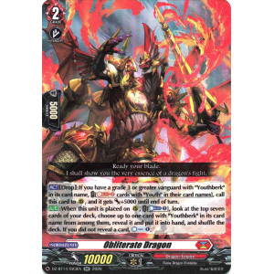 Vanguard TCG card DZ-BT14/023EN RR Obliterate Dragon Envoys of the Crimson Moon