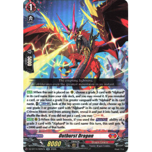 Vanguard TCG card DZ-BT14/025EN RR Outburst Dragon Envoys of the Crimson Moon