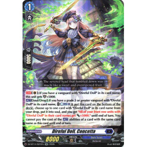 Vanguard TCG card DZ-BT14/027EN RR Direful Doll, Concetta Envoys of the Crimson Moon