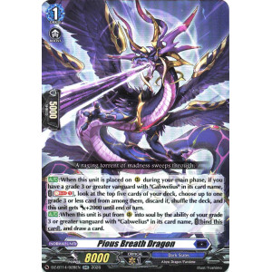 Vanguard TCG card DZ-BT14/028EN RR Pious Breath Dragon Envoys of the Crimson Moon
