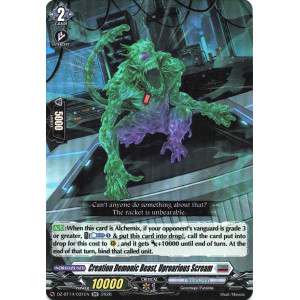 Vanguard TCG card DZ-BT14/031EN RR Creation Demonic Beast, Uproarious Scream Envoys of the Crimson Moon