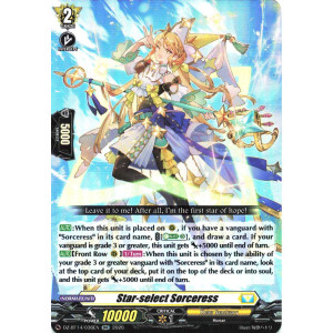 Vanguard TCG card DZ-BT14/036EN RR Star-select Sorceress Envoys of the Crimson Moon