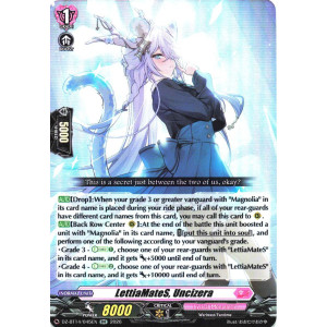 Vanguard TCG card DZ-BT14/045EN RR LettiaMateS, Uncizera Envoys of the Crimson Moon