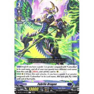 Vanguard TCG card DZ-BT14/051EN R Febrile Dragon Envoys of the Crimson Moon