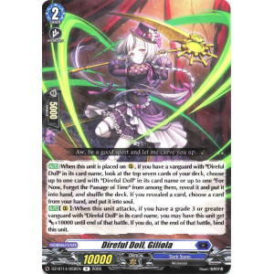 Vanguard TCG card DZ-BT14/052EN R Direful Doll, Giliola Envoys of the Crimson Moon
