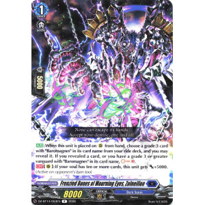 Vanguard TCG card DZ-BT14/053EN R Frenzied Bones of Mourning Eyes, Zolneillon Envoys of the Crimson Moon