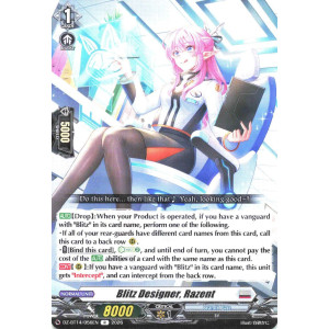 Vanguard TCG card DZ-BT14/056EN R Blitz Designer, Razent  Envoys of the Crimson Moon