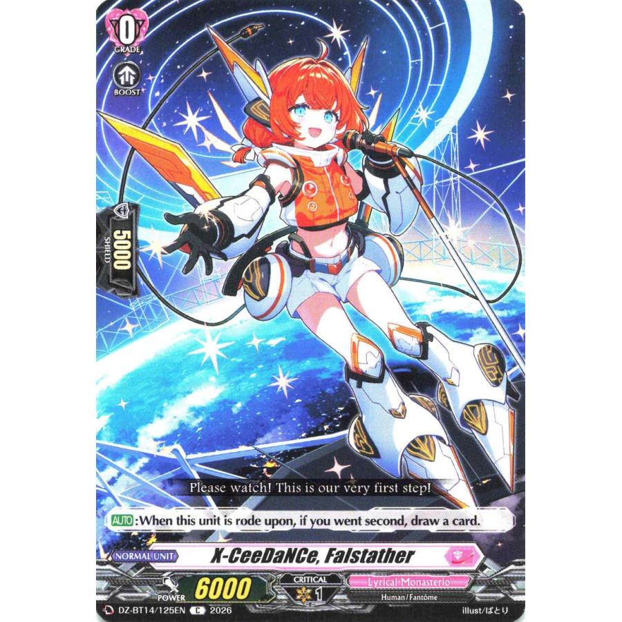 Vanguard TCG card DZ-BT14/125EN C X-CeeDaNCe, Falstather Envoys of the Crimson Moon