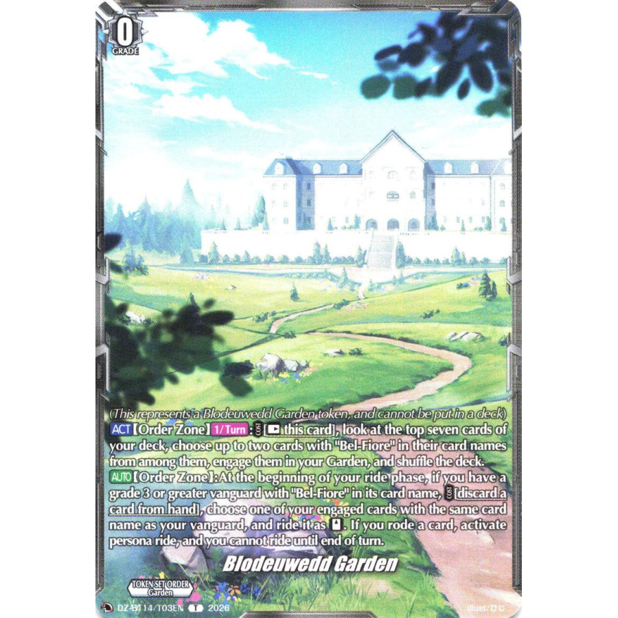 Vanguard TCG card DZ-BT14/T03EN T Blodeuwedd Garden Envoys of the Crimson Moon