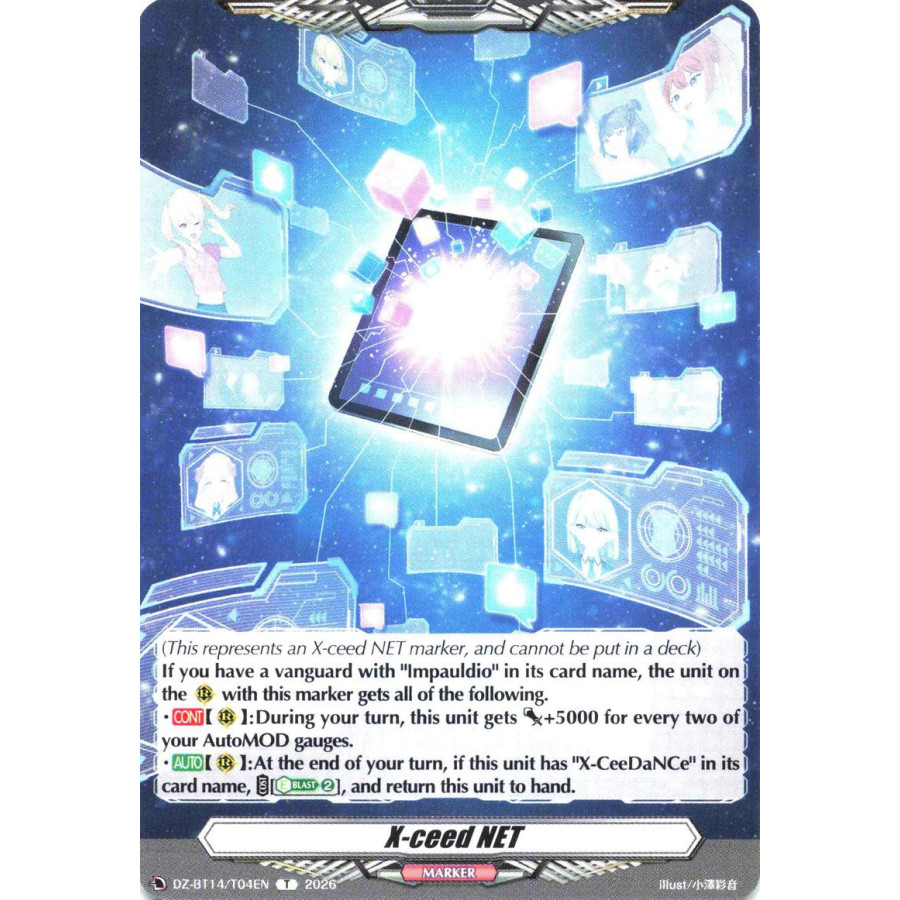 Vanguard TCG card DZ-BT14/T04EN T X-ceed NET  Envoys of the Crimson Moon
