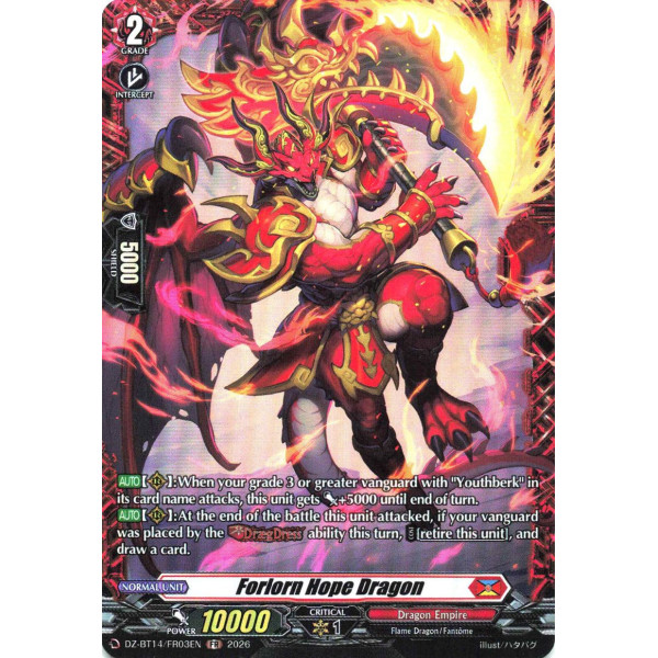 Vanguard TCG card DZ-BT14/FR03EN FR Forlorn Hope Dragon Envoys of the Crimson Moon