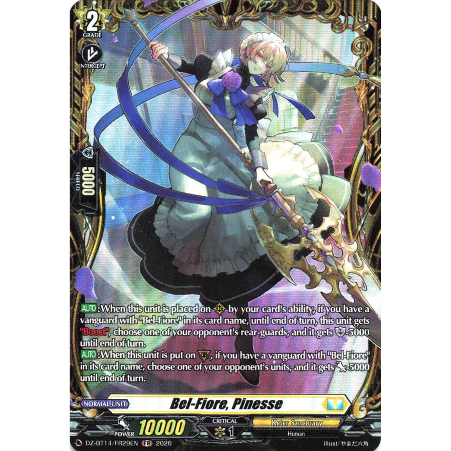 Vanguard TCG card DZ-BT14/FR29EN FR Bel-Fiore, Pinesse Envoys of the Crimson Moon