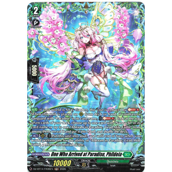 Vanguard TCG card DZ-BT14/FR36EN FR One Who Arrived at Paradise, Phildeia  Envoys of the Crimson Moon