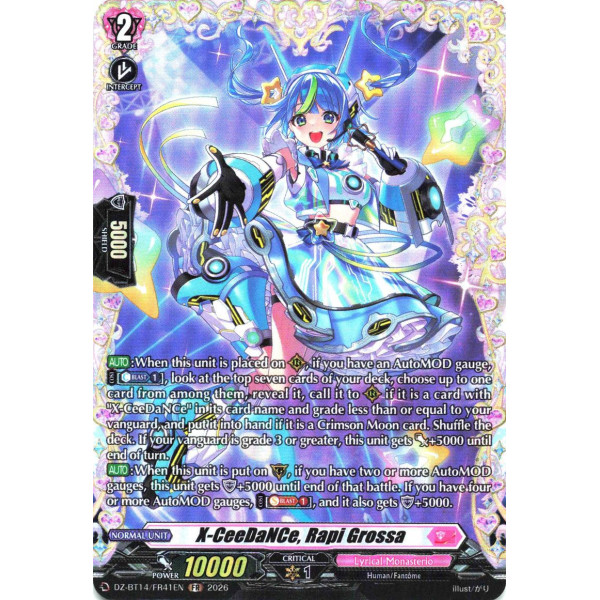 Vanguard TCG card DZ-BT14/FR41EN FR X-CeeDaNCe, Rapi Grossa Envoys of the Crimson Moon