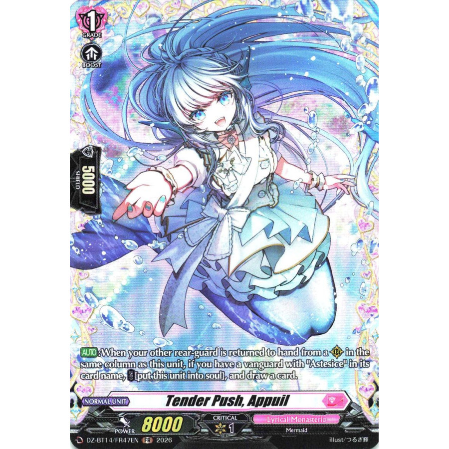 Vanguard TCG card DZ-BT14/FR47EN FR Tender Push, Appuil Envoys of the Crimson Moon