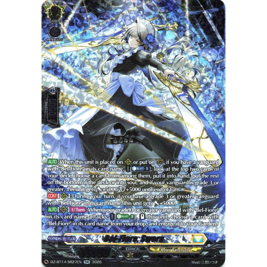 Vanguard TCG card DZ-BT14/SR27EN SR Bel-Fiore, Swera Envoys of the Crimson Moon