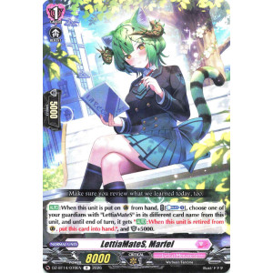 Vanguard TCG card DZ-BT14/070EN R LettiaMateS, Marfel Envoys of the Crimson Moon