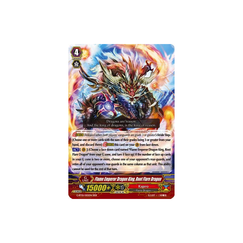 Vanguard_TCG_card_G-BT01_005EN_RRR_Flame_Emperor_Dragon_King_Root_Flare_Dragon_Generation_Stride