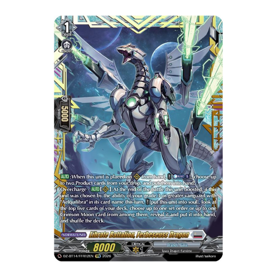 Vanguard TCG card DZ-BT14/FFR12EN FFR Librate Battalion, Ferbeseuss Dragon Envoys of the Crimson Moon