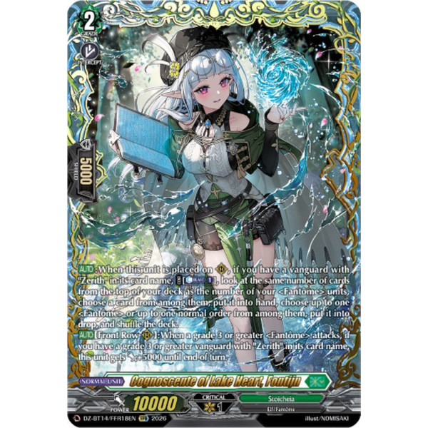 Vanguard TCG card DZ-BT14/FFR18EN FFR Cognoscente of Lake Heart, Fontijn Envoys of the Crimson Moon
