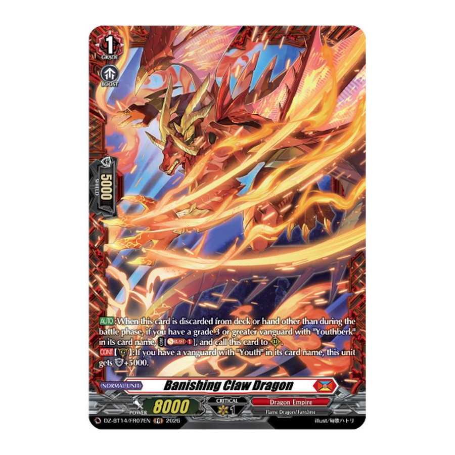 Vanguard TCG card DZ-BT14/FR07EN FR Banishing Claw Dragon Envoys of the Crimson Moon
