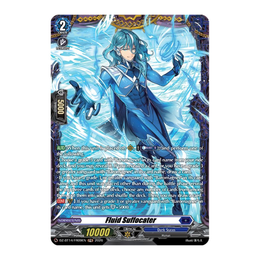 Vanguard TCG card DZ-BT14/FR09EN FR Fluid Suffocater Envoys of the Crimson Moon