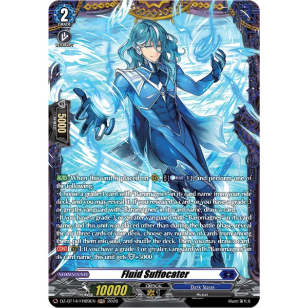 Vanguard TCG card DZ-BT14/FR09EN FR Fluid Suffocater Envoys of the Crimson Moon