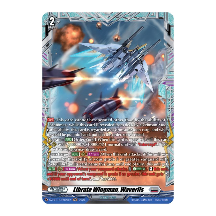 Vanguard TCG card DZ-BT14/FR20EN FR Librate Wingman, Waverlis Envoys of the Crimson Moon
