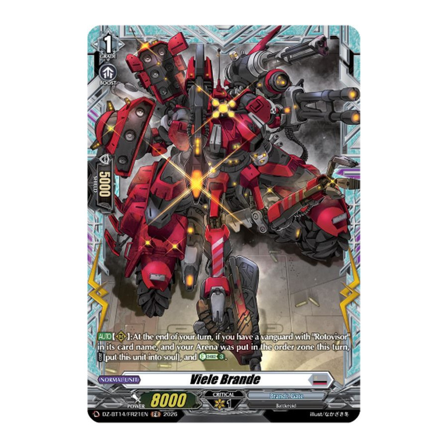 Vanguard TCG card DZ-BT14/FR21EN FR Viele Brande Envoys of the Crimson Moon
