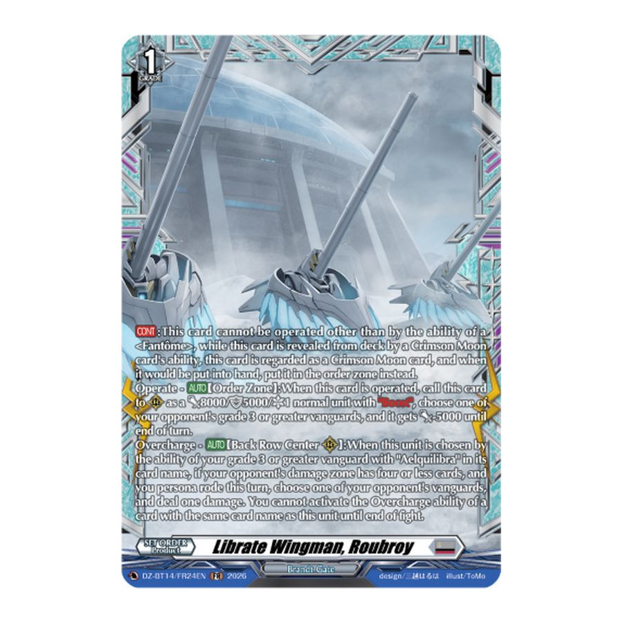 Vanguard TCG card DZ-BT14/FR24EN FR Librate Wingman, Roubroy Envoys of the Crimson Moon