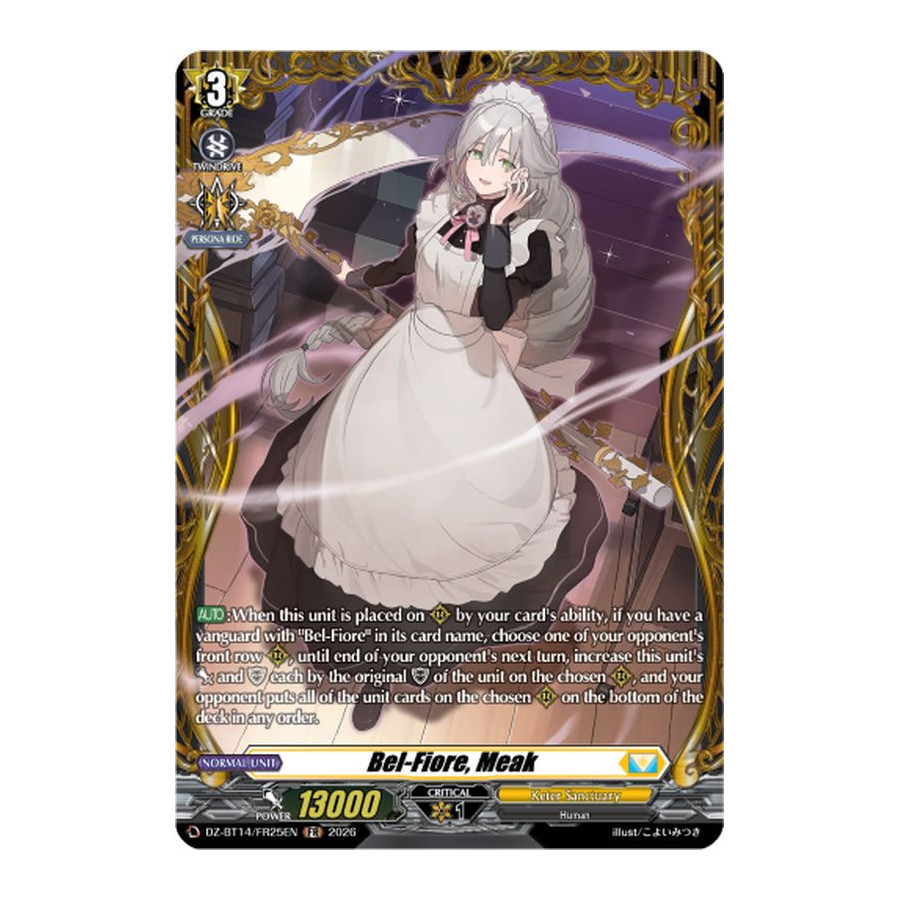 Vanguard TCG card DZ-BT14/FR25EN FR Bel-Fiore, Meak Envoys of the Crimson Moon
