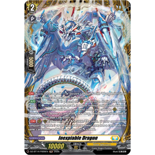 Vanguard TCG card DZ-BT14/FR26EN FR Inexpiable Dragon Envoys of the Crimson Moon