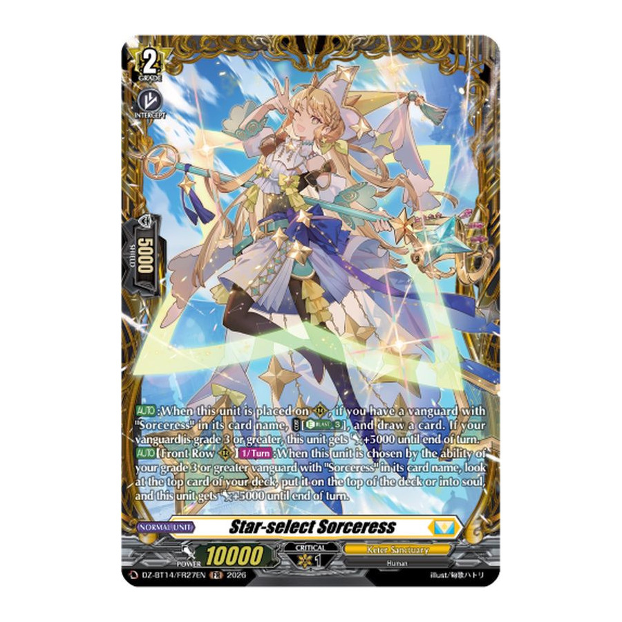Vanguard TCG card DZ-BT14/FR27EN FR Star-select Sorceress Envoys of the Crimson Moon