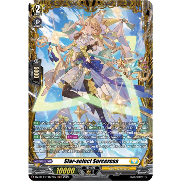 Vanguard TCG card DZ-BT14/FR27EN FR Star-select Sorceress Envoys of the Crimson Moon