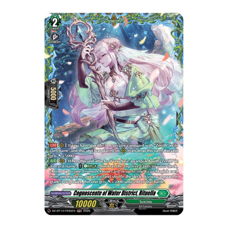 Vanguard TCG card DZ-BT14/FR35EN FR Cognoscente of Water District, Rituella Envoys of the Crimson Moon