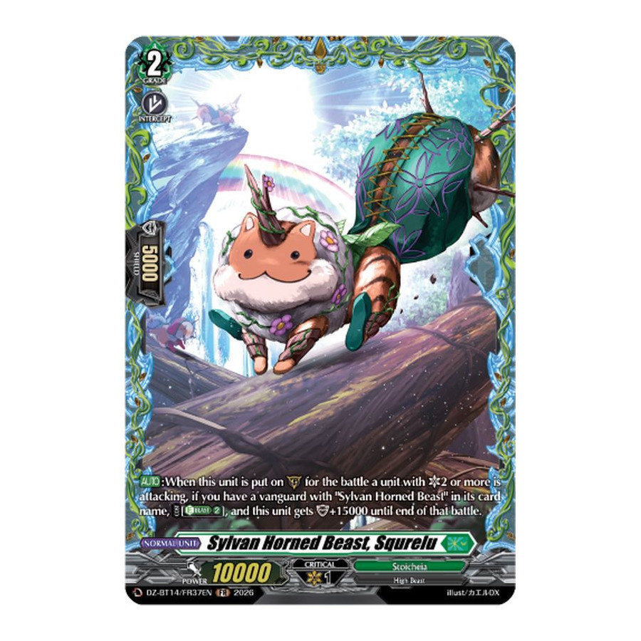 Vanguard TCG card DZ-BT14/FR37EN FR Sylvan Horned Beast, Squrelu Envoys of the Crimson Moon