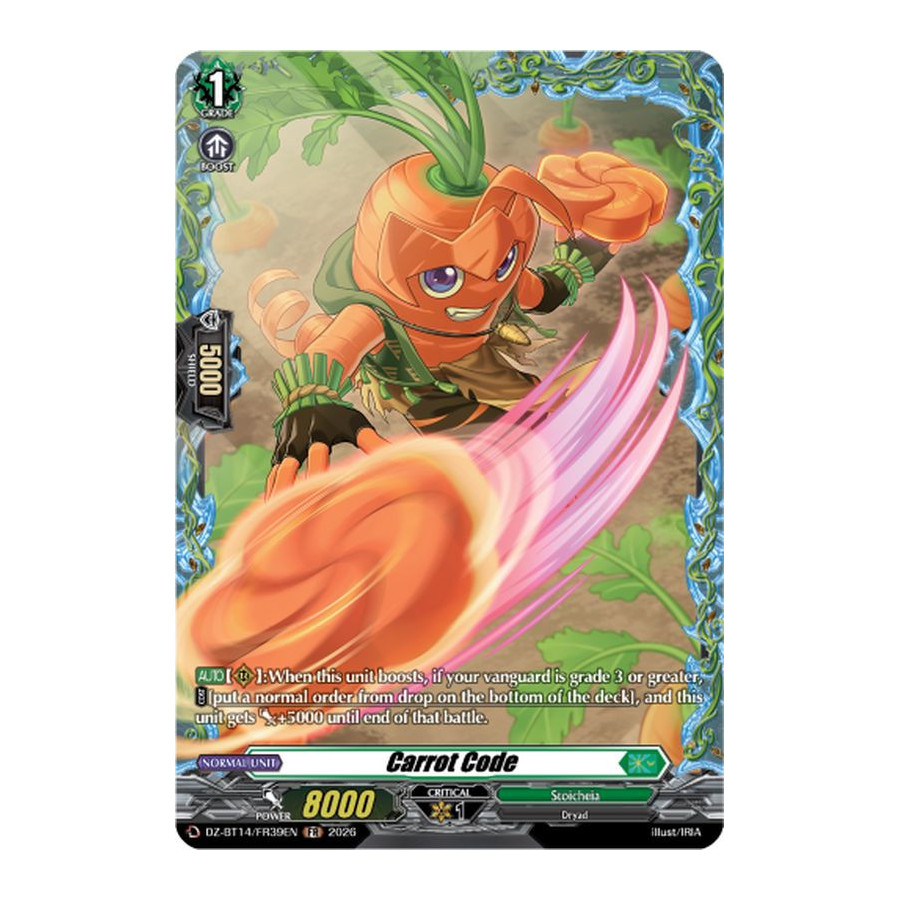 Vanguard TCG card DZ-BT14/FR39EN FR Carrot Code Envoys of the Crimson Moon