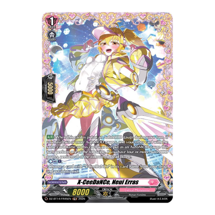 Vanguard TCG card DZ-BT14/FR45EN FR X-CeeDaNCe, Neui Erras Envoys of the Crimson Moon