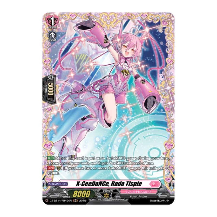 Vanguard TCG card DZ-BT14/FR46EN FR X-CeeDaNCe, Rada Tisple Envoys of the Crimson Moon