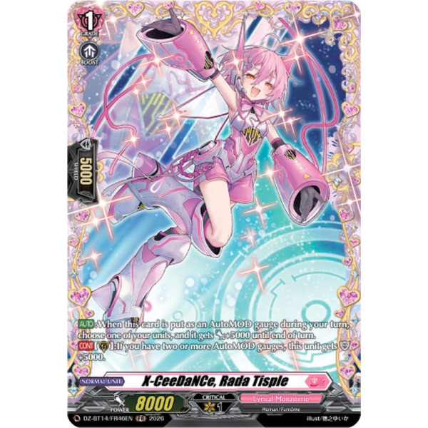 Vanguard TCG card DZ-BT14/FR46EN FR X-CeeDaNCe, Rada Tisple Envoys of the Crimson Moon