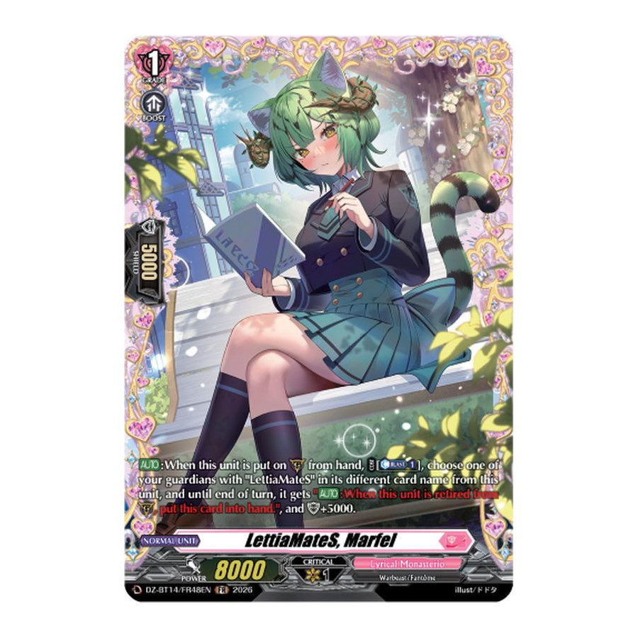 Vanguard TCG card DZ-BT14/FR48EN FR LettiaMateS, Marfel Envoys of the Crimson Moon