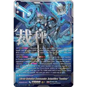 Vanguard TCG card DZ-BT14/SEC06EN SEC Librate Battalion Commander, Aelquilibra Fantôme Envoys of the Crimson Moon