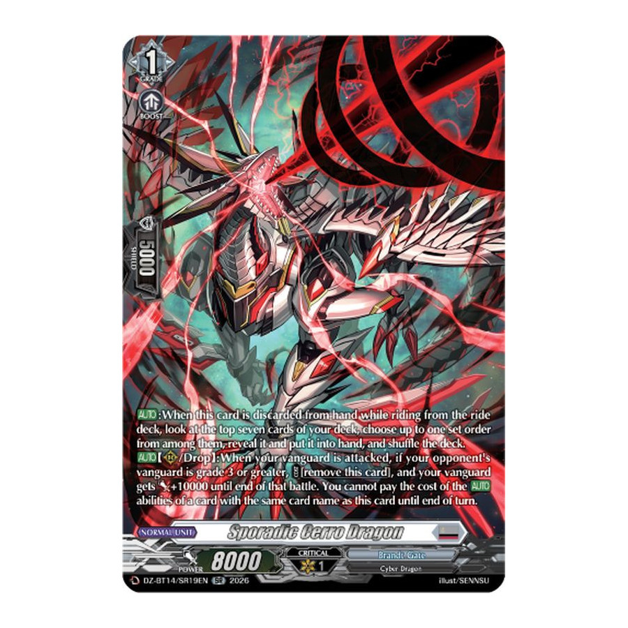 Vanguard TCG card DZ-BT14/SR19EN SR Sporadic Cerro Dragon Envoys of the Crimson Moon