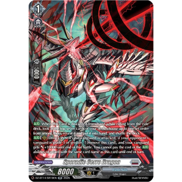 Vanguard TCG card DZ-BT14/SR19EN SR Sporadic Cerro Dragon Envoys of the Crimson Moon