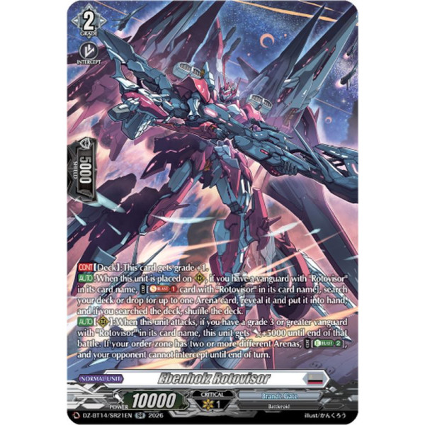 Vanguard TCG card DZ-BT14/SR21EN SR Ebenholz Rotovisor Envoys of the Crimson Moon